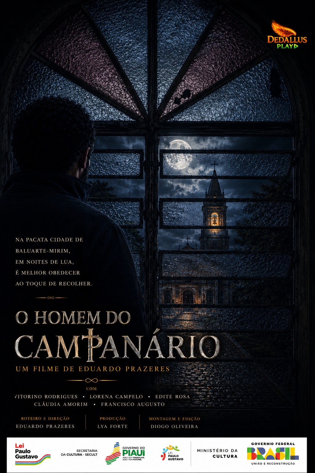 Cartaz oficial do filme O Homem do Campanário na Dedallus Play