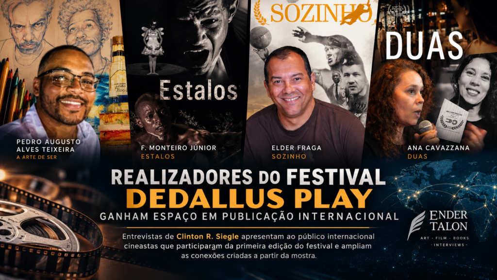 Realizadores do Festival Dedallus Play entrevistados por Clinton R. Siegle para publicação internacional.