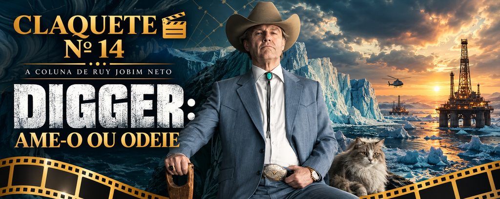 Tom Cruise caracterizado como Digger Rockwell no banner da Claquete nº 14, crítica bilíngue de Ruy Jobim Neto sobre Digger, de Alejandro González Iñárritu.